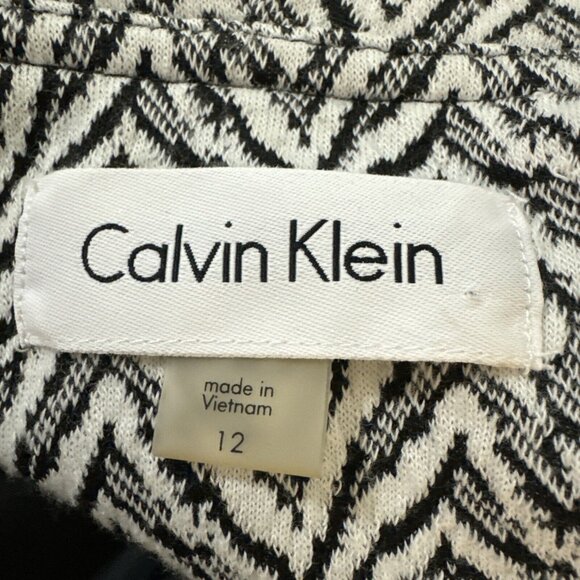 Calvin Klein Women's Waterfall Ruffled Open-Front Lined Jacket Size 12 - Picture 3 of 6